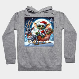 Christmas Gremlin and Alien Hoodie